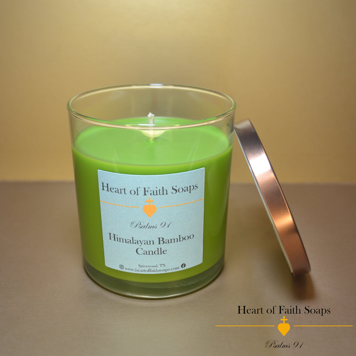 Himalayan Bamboo Candle — Heart of Faith